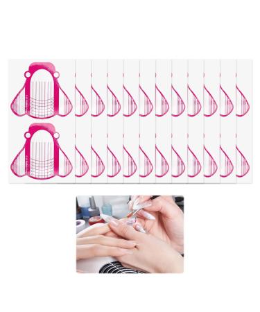 Nail forms for gel builder 100PCS Gel nail forms Paper Molds Rose nail extension forms Stickers Large Adhesive paper nail forms Molds nail form Paper Molds for Gel Nail Extensions