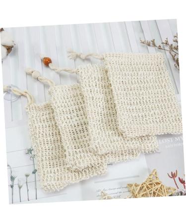Healeved 10 Pcs Soap Bag Soap Saver Holder Exfoliating Soap Pouch Exfoliating Meshes Face Soap Sisal Beige - Buy Online on GoSupps.com