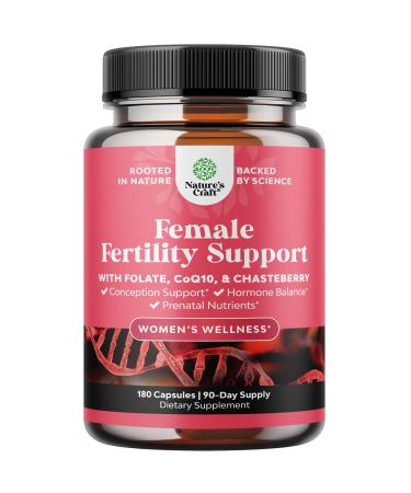 Fertility Supplement for Women with Prenatal Multivitamins - Female Fertility Support with Prenatal Choline Inositol Folate Chasteberry and CoQ10 Fertility Blend for Women to Promote Faster Conception