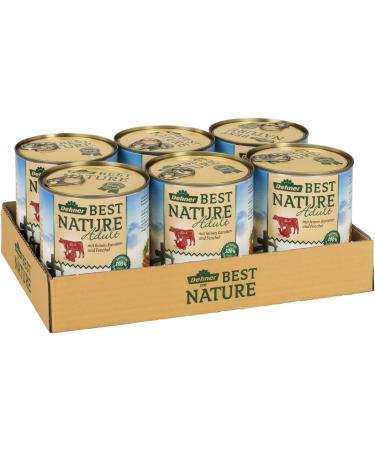 Buy Dehner Best Nature Grain-Free Wet Dog Food for Adults - Beef Turkey & Carrots | 6 x 800g Cans (4.8kg) - International Shipping Available - Buy Online on GoSupps.com