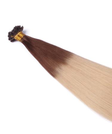Shop High-Quality Keratin Bonding Hair Extensions - Ombre #4/60 70cm 50 Strands 100% Remy Hair - U-Tip by Novon Hair Extensions - Buy Online on GoSupps.com