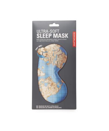 Kikkerland Maps Ultra Soft Sleep Mask - Assorted