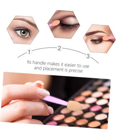 PLAFOPE 80pcs Eyeshadow Sponge Brush Non Latex Plastic Eyeshadow Cosmetic Eyeshadow Sponge - Buy Online on GoSupps.com