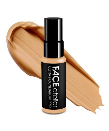 FACE atelier Ultra Foundation Pro | Honey - 6 | Full Coverage Foundation | Best Foundation for Mature Skin | Oil Free Foundation | Foundation for Dry Skin | Cruelty-Free Makeup