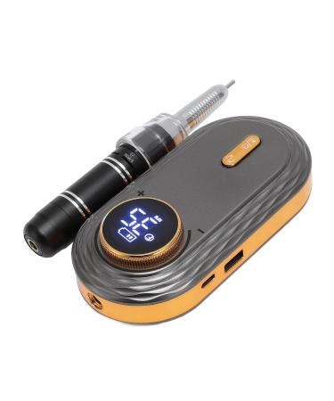 Manicure Pedicure Tools Portable Electric Nail File Set for Home Salon Use (Gray)