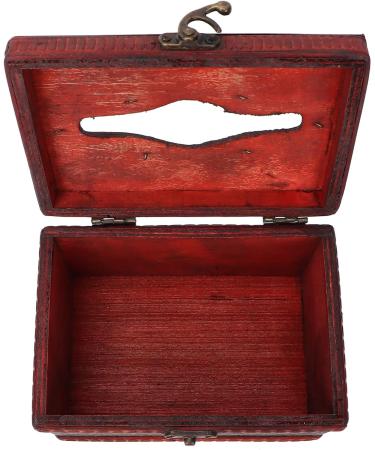 Verdant Touch Retro Wooden Tissue Box - Decorative Paper Towel Storage for Home & Hotel | Ideal for Massage Shafts - Buy Online on GoSupps.com