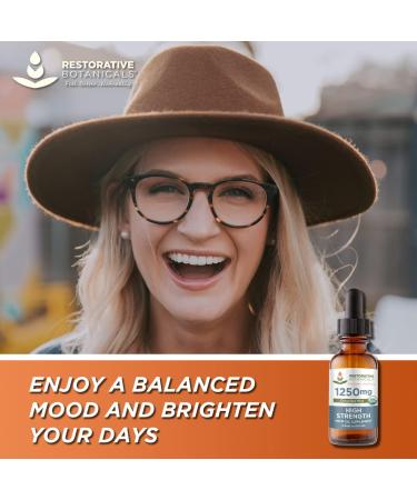 Restorative Botanicals High Strength Hemp Oil 1250mg | Chocolate Mint Flavor | 2 oz - 120 Servings - Buy Online on GoSupps.com