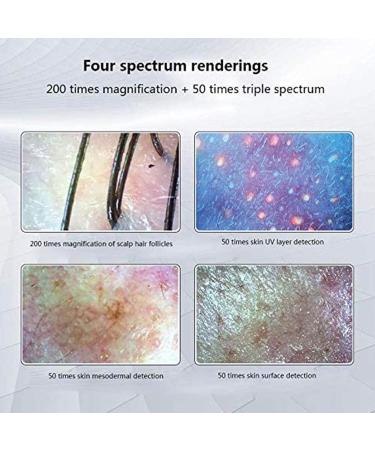 Hair Follicle Facial Skin Oil Moisture Tester Skin Hair Scalp Detector with 11 Inch 200x Lens 50x Lens Pixels 1000W ABS Resin Hair Follicle Testing and Skin Analysis Magnifier - Buy Online on GoSupps.com