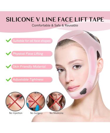 V Line Face Lift Tape | Reusable Silicone Chin Strap for Men & Women | Perfect Lifting Solution 23-27in - Buy Online on GoSupps.com