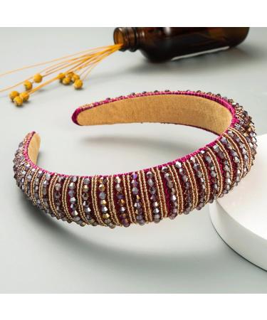 Scicent Women's Padded Hair Ripe Headgear - Glittering Diamond Pearls Hair Bands for Parties & Weddings - Stylish Accessories for Girls - Buy Online on GoSupps.com