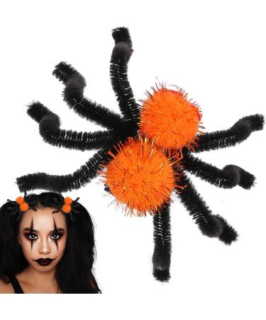 Halloween Spider Hair Clips - Horror Barrettes - Halloween Fancy Dress Accessory - Spider Dress Up Accessories Orange - Buy Online on GoSupps.com