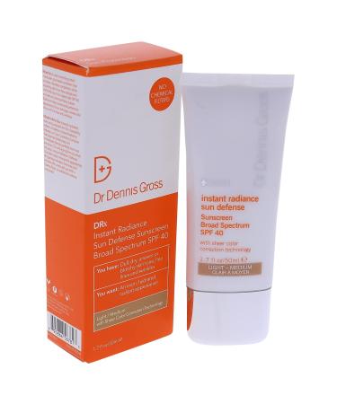 Dr Dennis Gross Instant Radiance Sun Defense SPF 40 - Light-Medium 1.7oz Unisex Cream - Buy Online on GoSupps.com