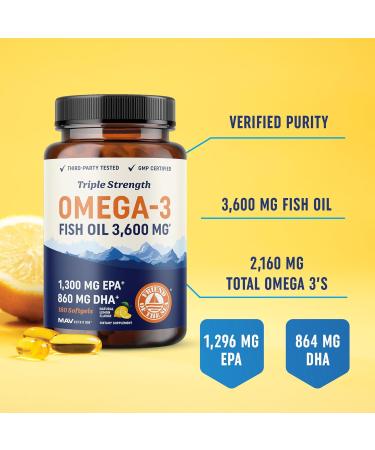 Omega 3 Fish Oil and Probiotic Capsules | Triple Strength EPA & DHA Omega 3 Burpless Softgels Plus Probiotic & Prebiotic Capsules for Gut Health & Immune Support | 60 Servings Each - Buy Online on GoSupps.com
