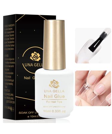 UNA GELLA Nail Glue Gel Soak Off  Soft Gel Tips Adhesive Nail Tips Glue  Brush On Nail Extension Glue  4 in 1 Multi-Functional Super Strong Glue Gel for Nails Press on Nail Repair Treatment  Premium Quality  Easy Ap - Buy Online on GoSupps.com