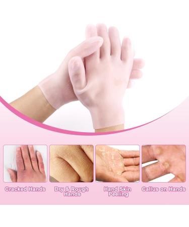 Moisturizing Socks & Gloves Set Silicone Moisturizer Socks Gel Gloves Long Spa Socks Soft Aloe Gel Socks Foot Gel Socks Gloves for Dry Cracked Feet Hands Softening Calluses Foot Care(Pink) - Buy Online on GoSupps.com