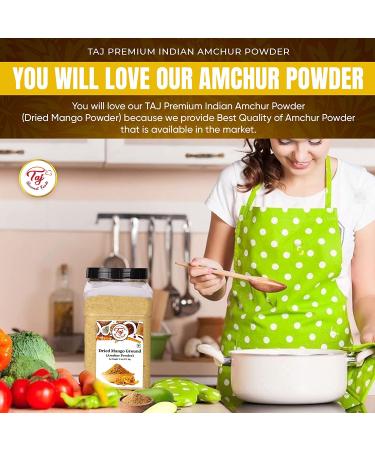Taj Premium Indian Amchur Powder - 16oz Jar, Dried Mango Powder for Authentic Flavor - Buy Online on GoSupps.com