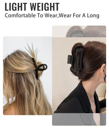 Large Hair Claw Clips for Thick & Thin Hair - Strong Hold Matte Clips for Women & Girls (4 Pack) - Buy Online on GoSupps.com