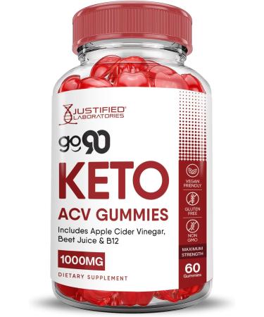 (10 Pack) Go 90 Keto ACV Gummies Advanced Formula 1000MG Go90 Keto Gummies Apple Cider Vinegar Formulated with Pomegranate Beet Juice Powder B12 Vegan Non GMO 600 Gummys - Buy Online on GoSupps.com
