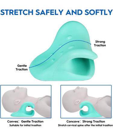 Neck and Shoulder Relaxer - TMJ Pain Relief, Acupressure Massage Design, Cervical Traction Device (Blue) - Buy Online on GoSupps.com