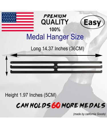 Black Steel Sports Medal Hanger Rack - Display Award Medals for All Sports | Running Race Medal Holder - BLACK KINGS - Buy Online on GoSupps.com