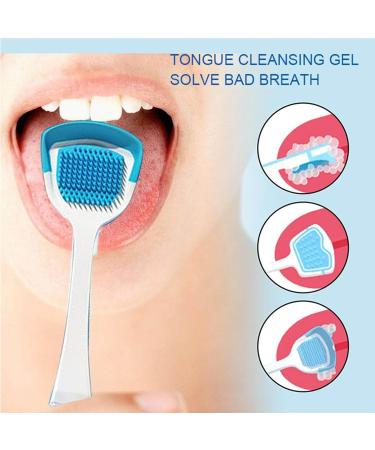 Probiotic Tongue Cleaner Set - Oral Hygiene Brush & Tongue Cleansing Gel | 2PC Tongue Scraper Kit for Precise Cleaning - Buy Online on GoSupps.com