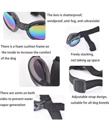JIABEIUS Dog Goggles - Windproof Anti-Fog UV Protection Sunglasses for Cats & Small Dogs (Black) - Buy Online on GoSupps.com