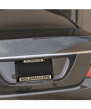 NCAA Purdue Boilermakers Black Laser Cut Chrome Frame 12x6 - Car Accessory - Buy Online on GoSupps.com