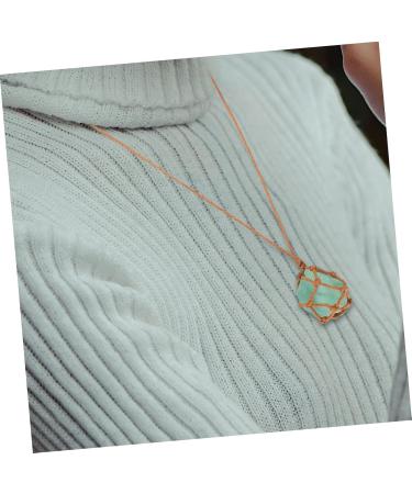 Outanaya Dainty Necklace Fluorite Pendant Necklaces Teal Decorations Green Compact Crystal Pendant Necklace Pendant Delicate - Buy Online on GoSupps.com