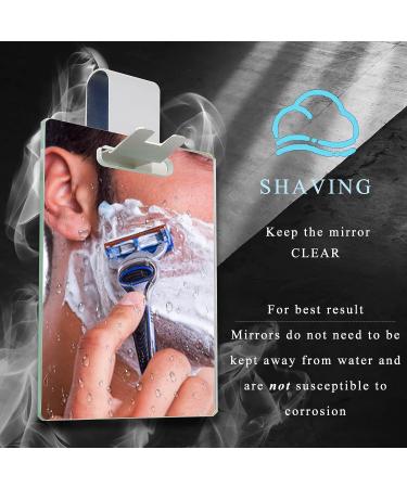 Ninewater Portable Makeup Mirror with Stand and Razor Holder - Frame-Less Handheld Design, No-Copper Mirror, Bathroom Shaving Essential with Adhesive Hooks - Buy Online on GoSupps.com