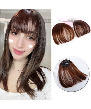 Bangs Clip in Bangs Fake Invisible Synthetic Bangs Front Fringes One Piece Straight Clip in Hair pieces Hair Extensions 3D-neat Flat Air Bangs Fake Hair Accessories for Women Curved Bangs for Daily 1 pcs K20 2# - Buy Online on GoSupps.com