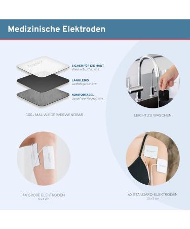 Buy Terapio Professional TENS Device for Pain Relief | 3-in-1 TENS EMS Muscle Stimulator & Massage | 50 Modes 2 Channels - International Shipping Available - Buy Online on GoSupps.com