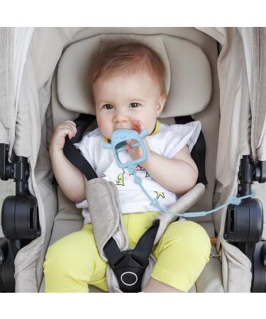 ClDy Baby Toy Pacifier Chain & Silicone Cup Catcher | BPA-Free Stroller & Car Seat Straps (Ocean Blue & Green) - 2 Pack - Buy Online on GoSupps.com