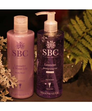 SBC Skincare Lavender Moisturising Gel - 500ml | Vegan Friendly Body & Face Lotion - Buy Online on GoSupps.com