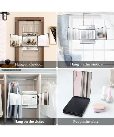 5 Way Barber Mirror with Light - Perfect DIY Haircut Tool for Men and Women - Adjustable Telescoping Hooks - Great Gift Idea - Single Pack - Buy Online on GoSupps.com