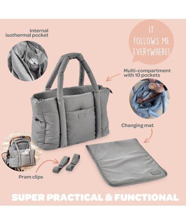 B ABA Baby Diaper Bag Multiple Compartments Mole Grey - Buy Online on GoSupps.com