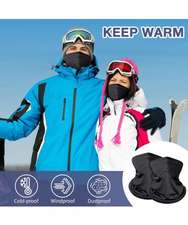 Kiiwah 2-Piece Multifunctional Hose Scarf - Windproof Bandanas for Sun Protection & Thermal Warmth - Black Neck Warmer for Cycling Ski Motorcycle & Running - Buy Online on GoSupps.com