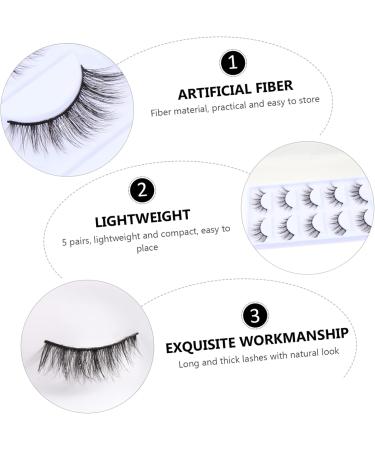 minkissy 5 Pairs False Eyelashes Eyelash Make up Tool Glue False Lashes Makeup Eyelashes Beauty Tool Puppy Ear Headband Fluffy Volume Lashes Soap Tin 3d Makeup Tools Cross Artificial Fiber - Buy Online on GoSupps.com