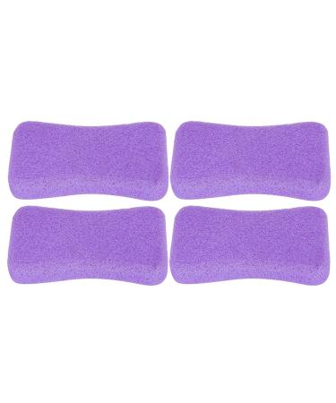 Feet Pumice Stone Set - 4 Pack Foot Care Scrubber for Callus Removal & Hard Skin - Purple Pedicure Essential - Buy Online on GoSupps.com