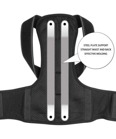 Jalzdieod Back Posture Corrector Steel Plate Adjustable Humpback Breathable Adult Children Clavicle Fixation Correction Belt-S 445041A5 - Buy Online on GoSupps.com