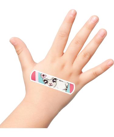 Llama Kids Bandages 100 ct | Adhesive Antibacterial Bandages for Minor Cuts, Scrapes, Burns - Fun Easter Basket Stuffers for Kids - Buy Online on GoSupps.com