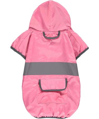 Spike and Stella Pink Raincoat for Dogs - Cute Patterned Lining | Size: Medium - Buy Online on GoSupps.com