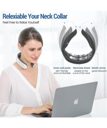 Intelligent Portable Neck Massage Device with Heat | 6 Modes & 9 Intensity Levels for Pain Relief - Buy Online on GoSupps.com