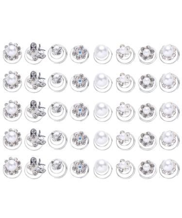TOYANDONA 36 Pieces Hair Clips Rhinestone Crystal Twisters Set Spiral Jewelry Wedding Hair Pins Clip Accessories for Women  Bridal Hair Accessories Party and Special Occasion