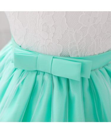 FYMNSI Baby Girl Baptism Christening Dress with Floral Embroidery | 18-24 Months Light Green - Buy Online on GoSupps.com