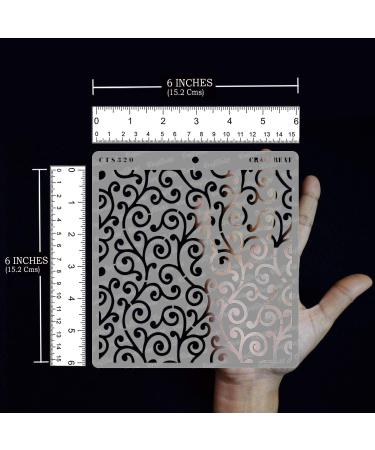 CrafTreat Swirl Pattern Stencil - 6x6 Inches - Reusable DIY Art Stencil for Painting on Wood, Wall, Tile, Fabric & More - Buy Online on GoSupps.com