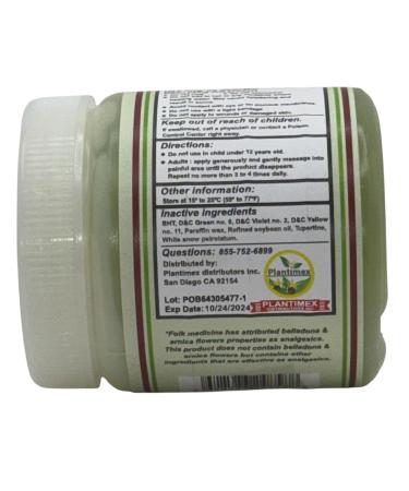 Flores de Belladona & rnica - 3.5 oz (100g) Cosmetic Ointment | Pomada de Flores de rnica y Belladona: - Buy Online on GoSupps.com