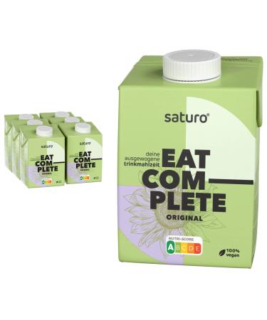 Saturo drinking meal original |Astronaut food with protein & 500kcal |Vegan drinking food with valuable nutrients |6 x 500 ml original 500 ml (6 Pack)