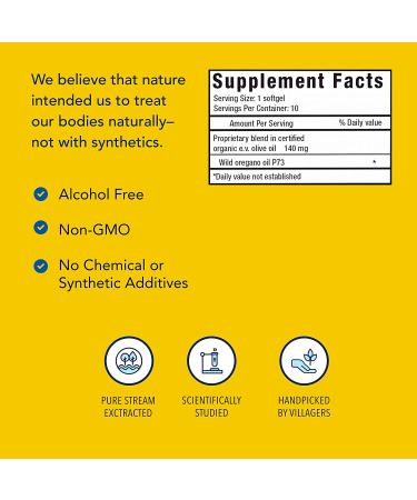 North American Herb & Spice Oreganol P73 Softgels - Immune Support, Non-GMO, 10 Servings - Buy Online on GoSupps.com