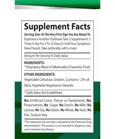 Herpecillin Triple Strength Immune Support for Genital Herpes, Shingles, and Cold Sores - 30 Supplements - Buy Online on GoSupps.com