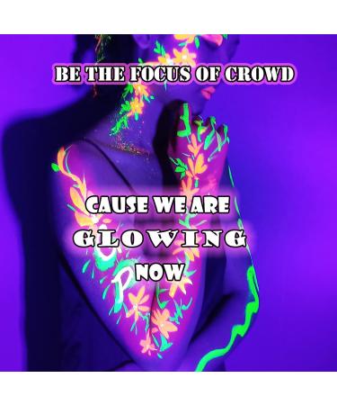 Bowitzki UV Neon Face and Body Paint 8 x 30ml - Black Light Glow Makeup Set for Festivals & Parties - Buy Online on GoSupps.com